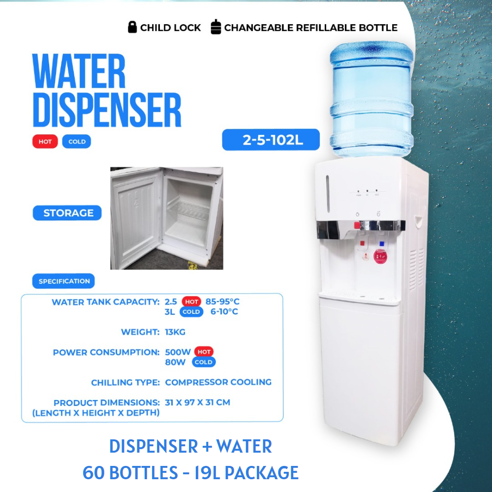 MIIZU (19L Package) Floor Standing Dispenser + R.O. Drinking Water